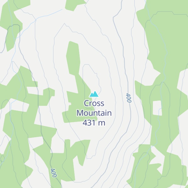 Map of Cross Mountain