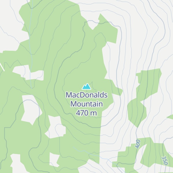 Map of MacDonalds Mountain