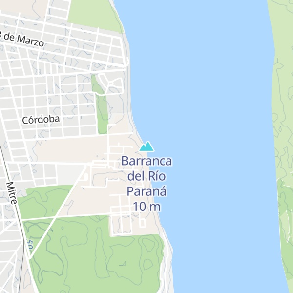 Map of Barranca del Río Paraná