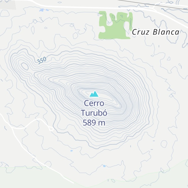 Map of Cerro Turubó