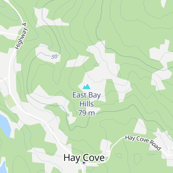 Map of East Bay Hills