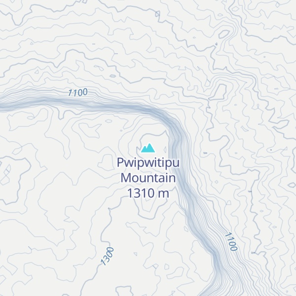 Map of Pwipwitipu Mountain