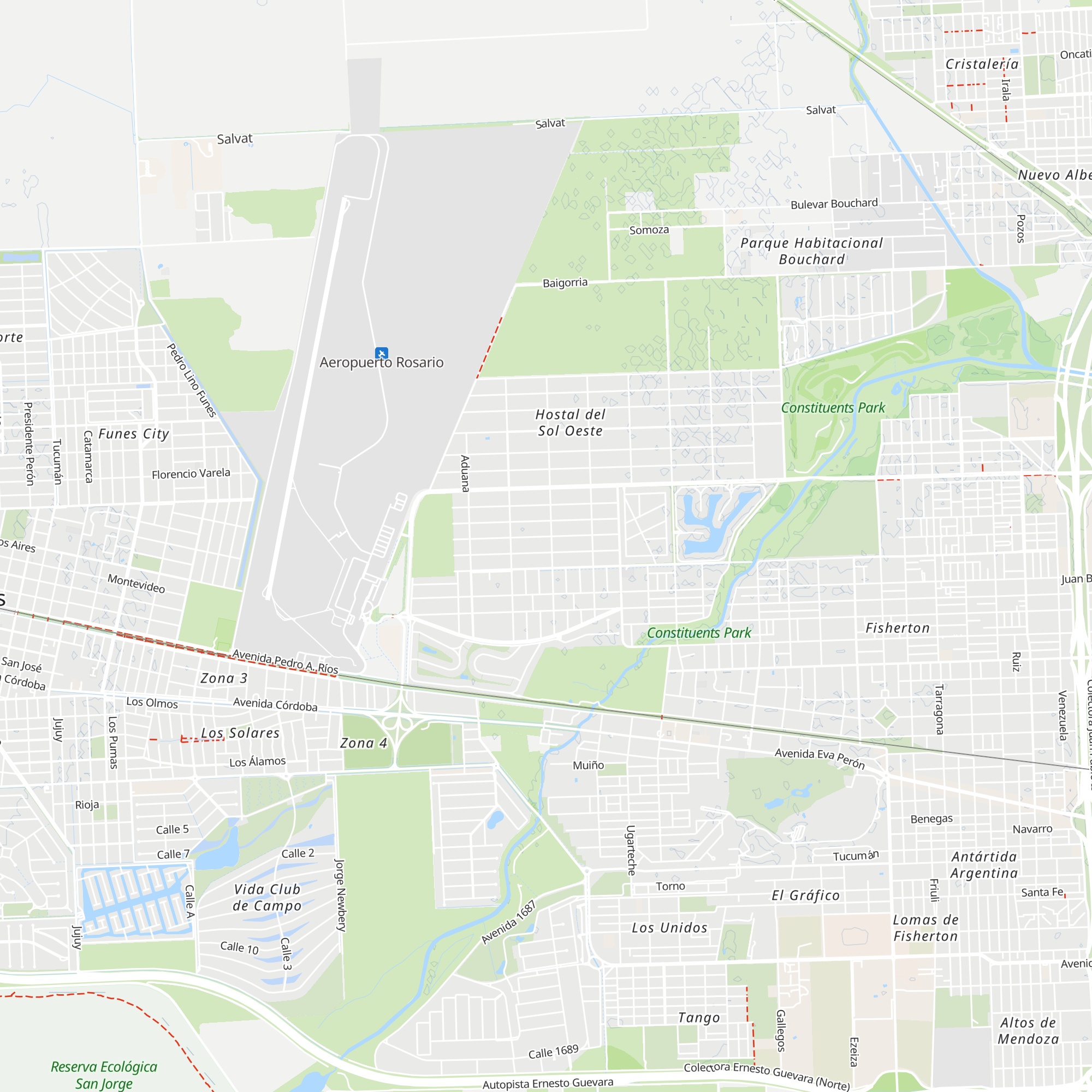Cabañas Rosario Fisherton map