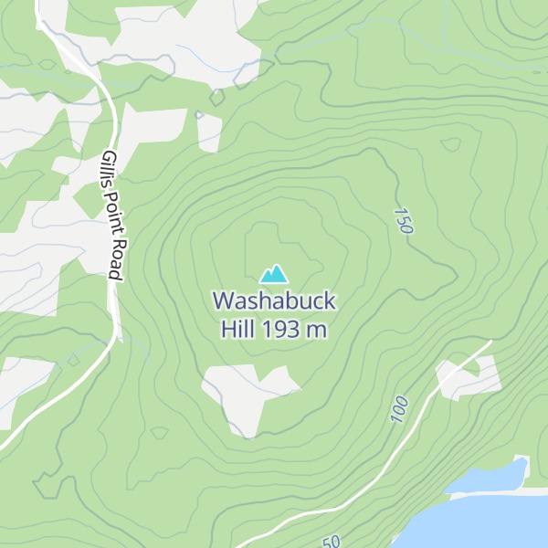 Map of Washabuck Hill