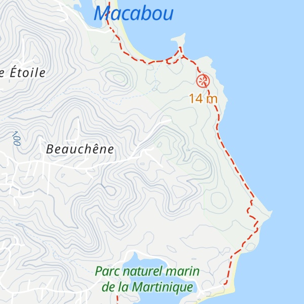 Map of Morne du Malevaut