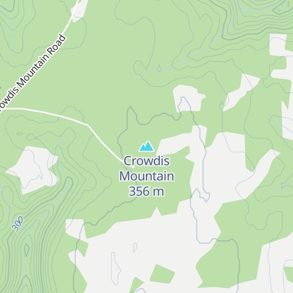 Map of Crowdis Mountain