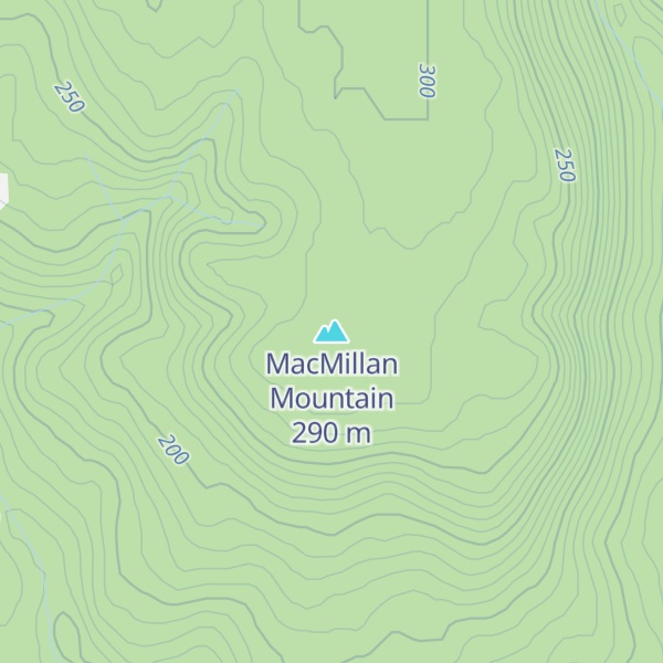 Map of MacMillan Mountain