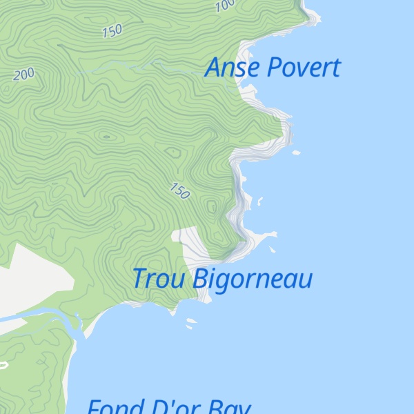 Map of Dennery Knob
