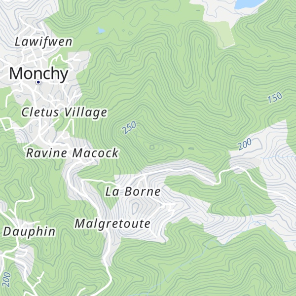 Map of Mount Reddie