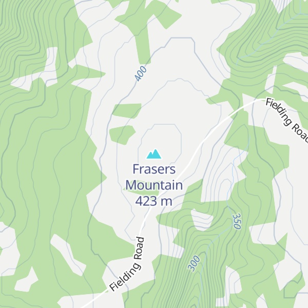 Map of Frasers Mountain