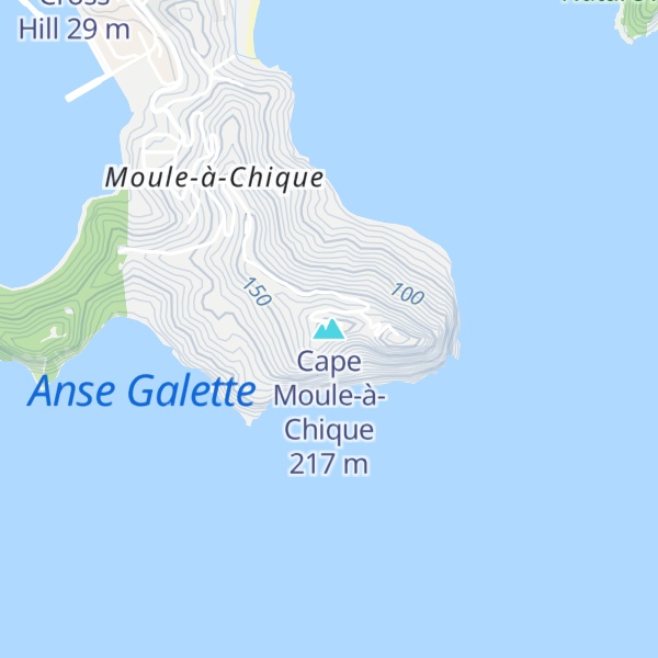 Map of Cape Moule-à-Chique
