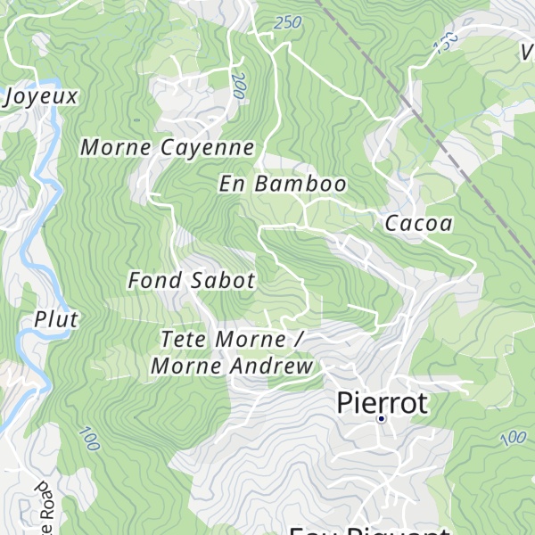 Map of Morne Caillandre