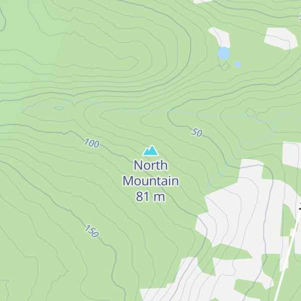 Map of North Mountain