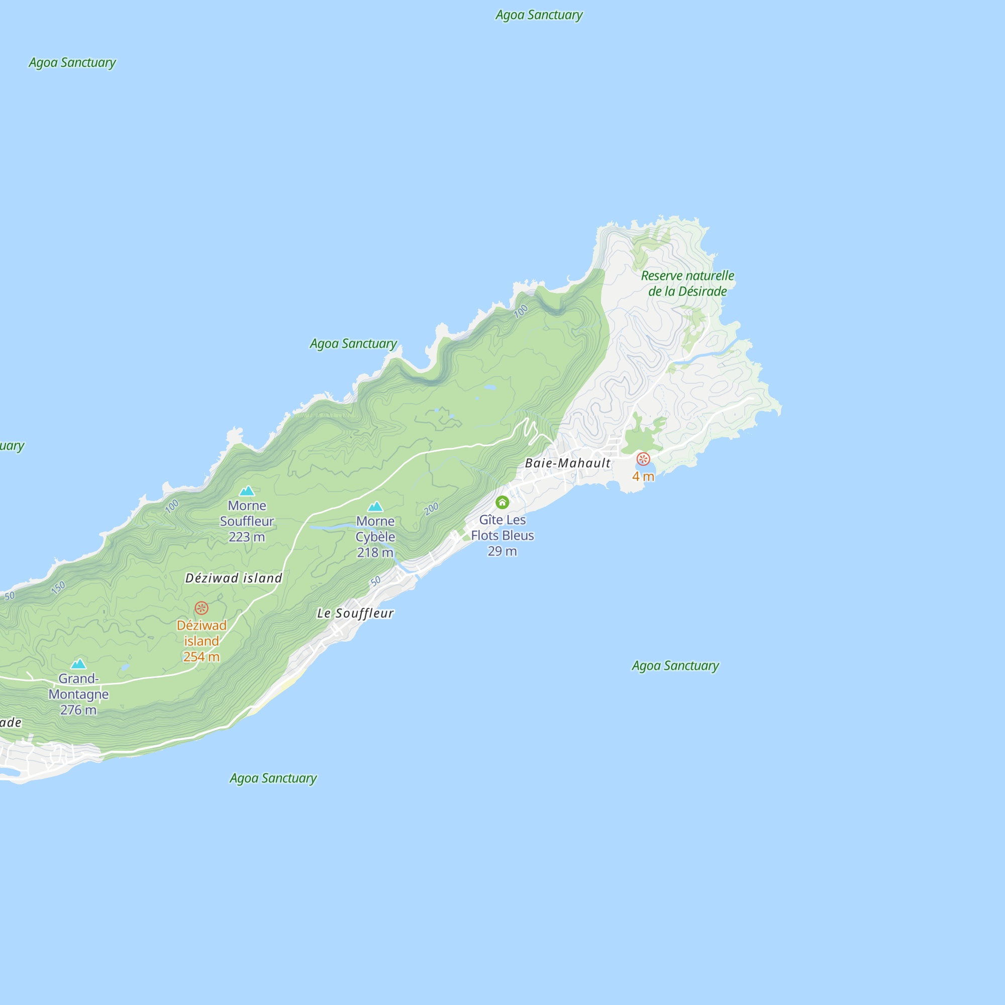 Gîte Les Flots Bleus map