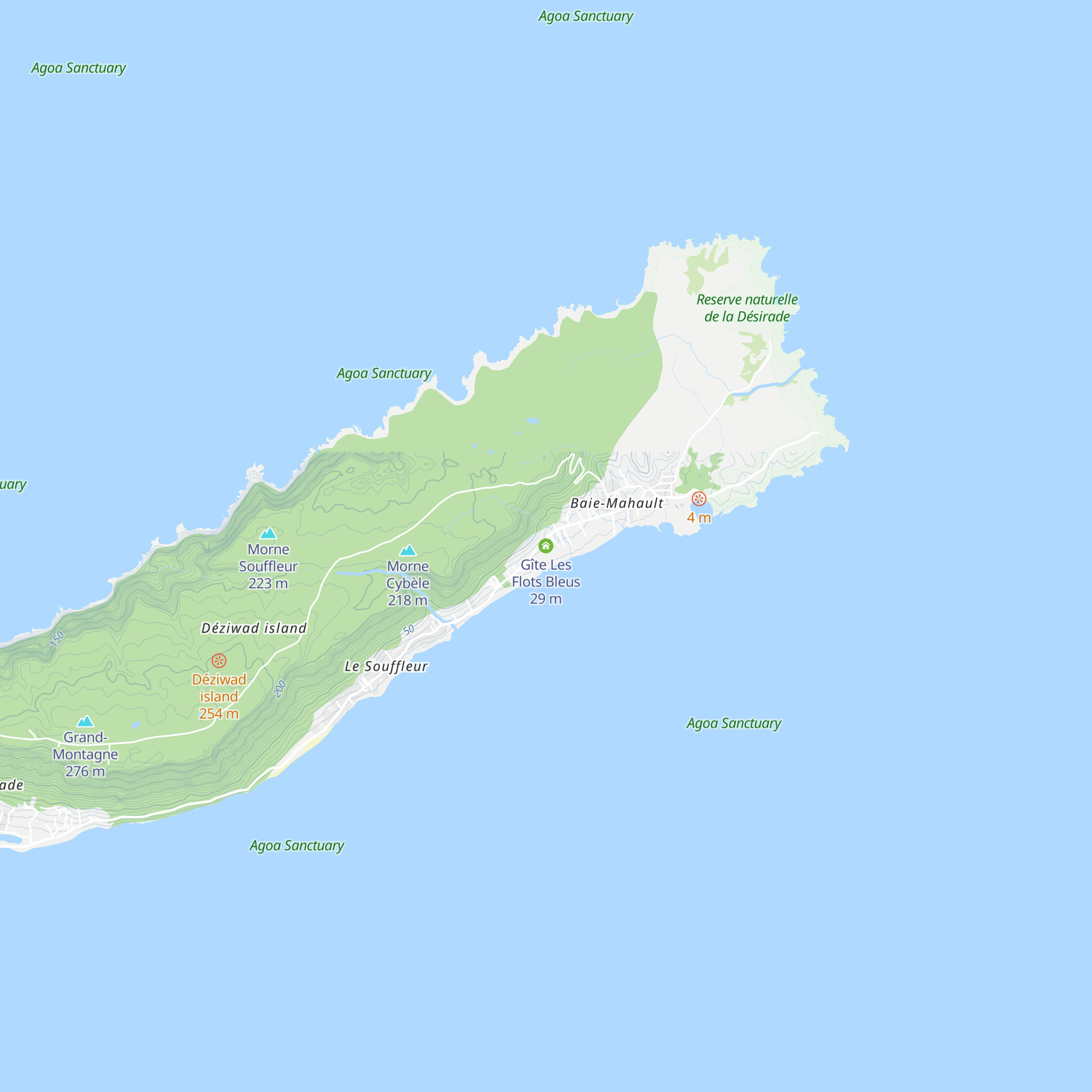 Gîte Les Flots Bleus map