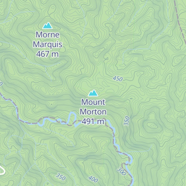 Map of Mount Morton