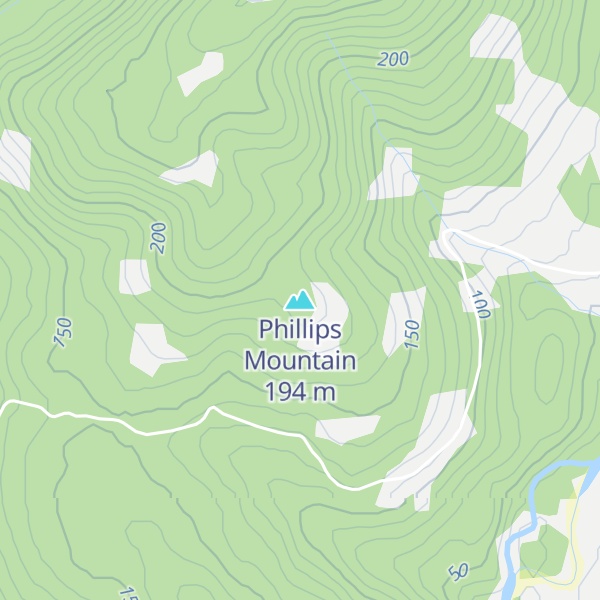 Map of Phillips Mountain