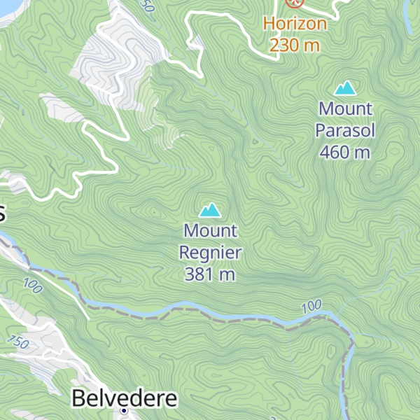 Map of Mount Regnier