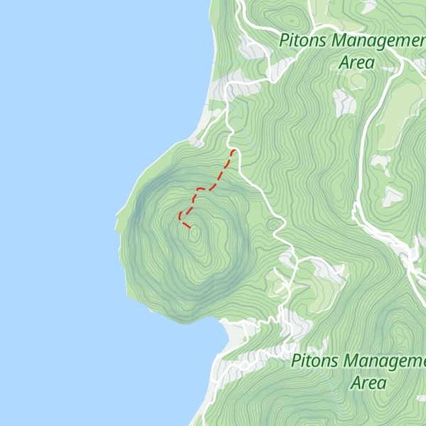 Map of Petit Piton