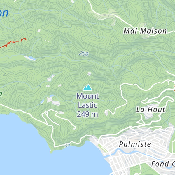 Map of Mount Lastic