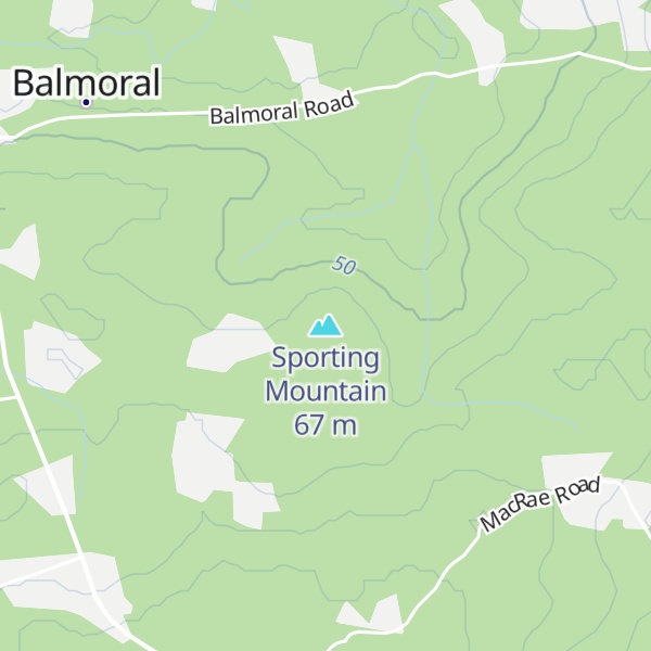 Map of Sporting Mountain