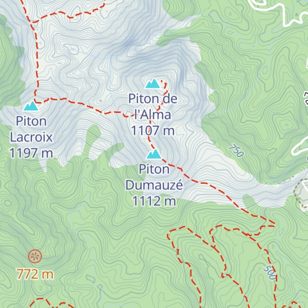 Map of Piton Dumauzé