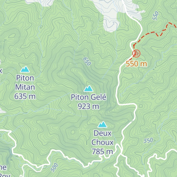 Map of Piton Gelé