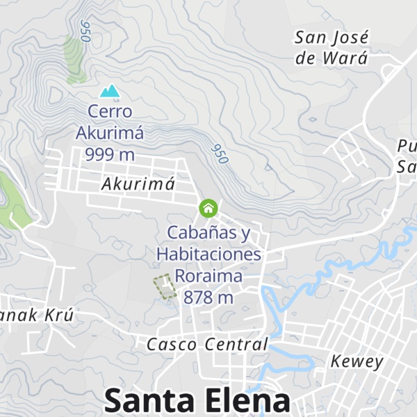 Map of Cabañas y Habitaciones Roraima