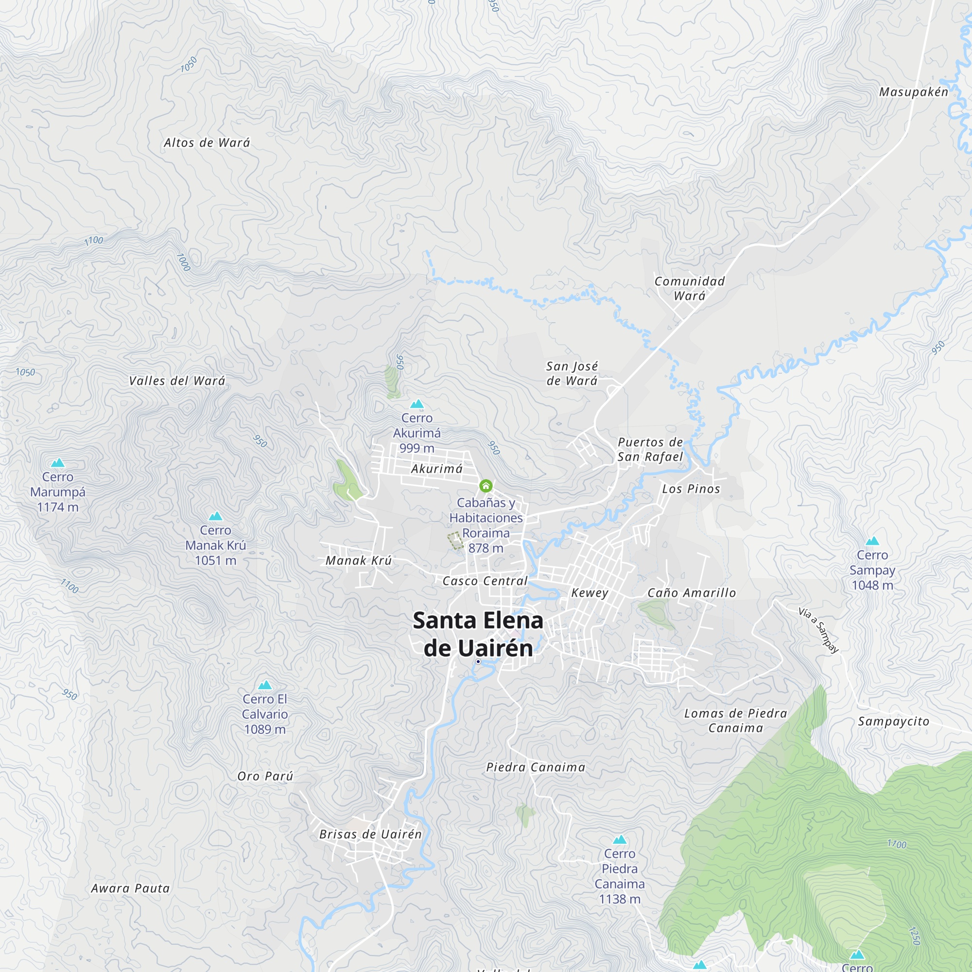 Cabañas y Habitaciones Roraima map