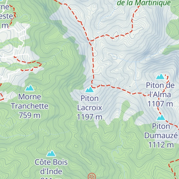 Map of Piton Lacroix