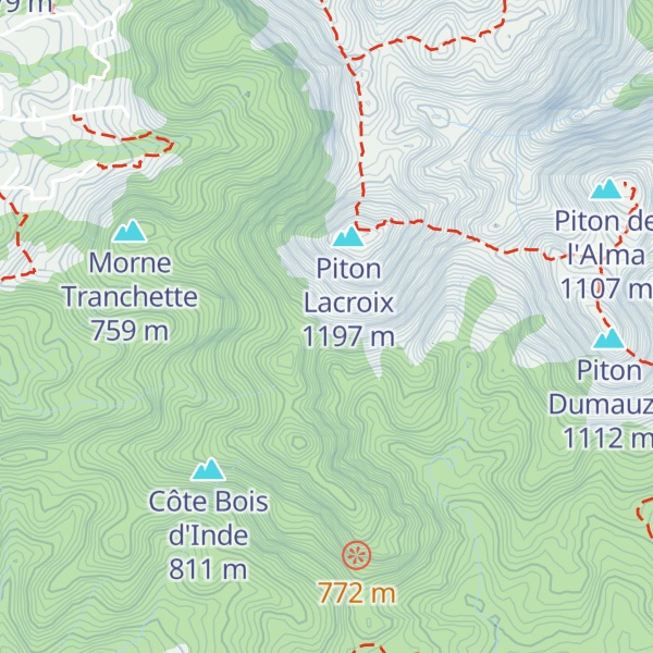 Map of Morne Chapeau Nègre