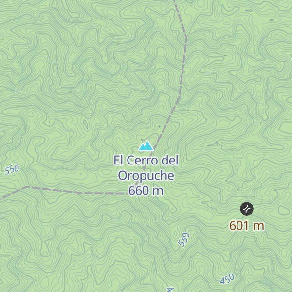Map of El Cerro del Oropuche