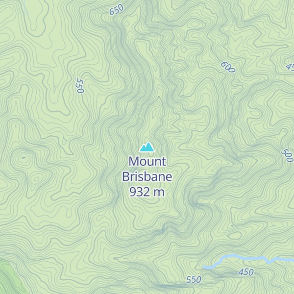Map of Mount Brisbane