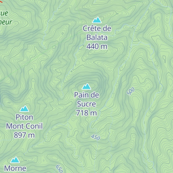 Map of Pain de Sucre