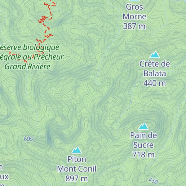 Map of Morne Sainte-Croix