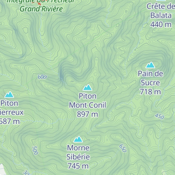 Map of Piton Mont Conil