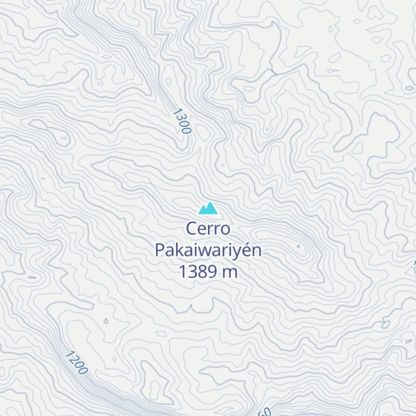 Map of Cerro Pakaiwariyén