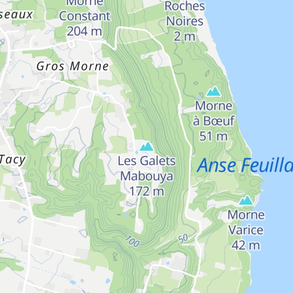 Map of Les Galets Mabouya
