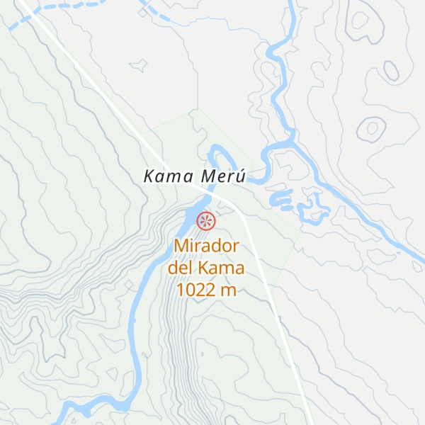Map of Cabañas Kama-Merú