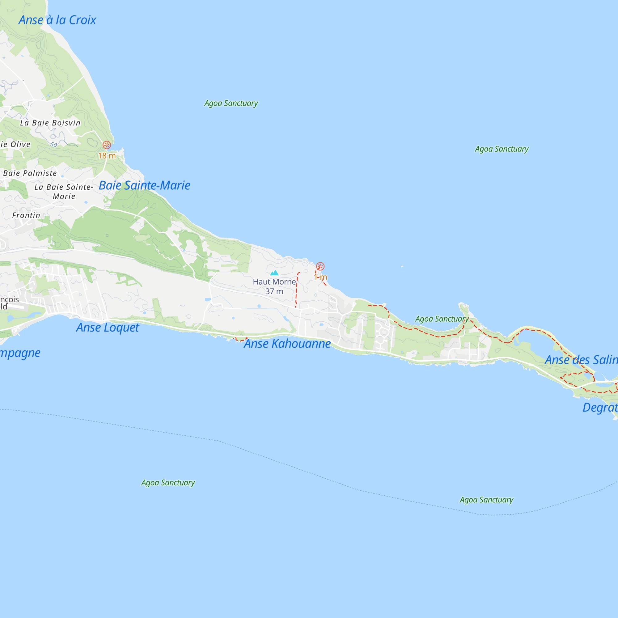 Gîte Pointe des Châteaux map