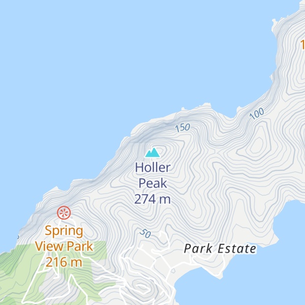 Map of Holler Peak