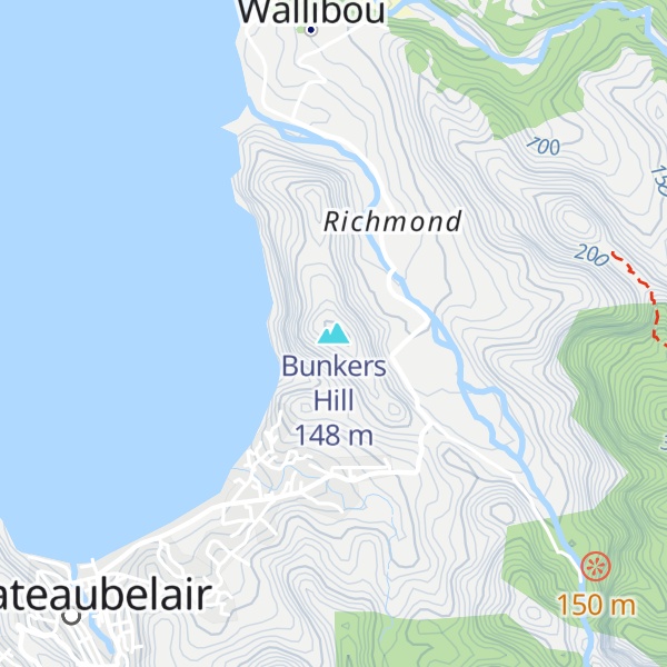 Map of Bunkers Hill