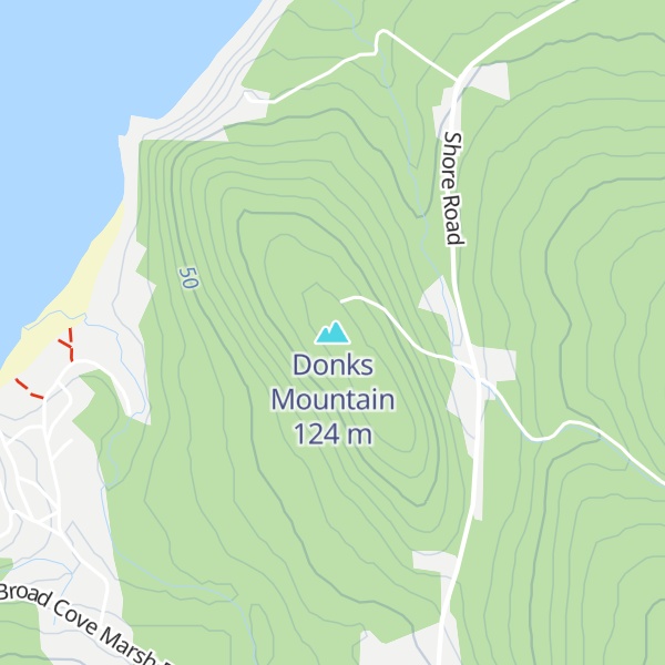 Map of Donks Mountain