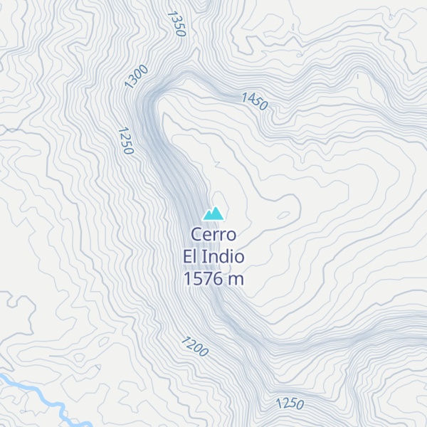 Map of Cerro El Indio