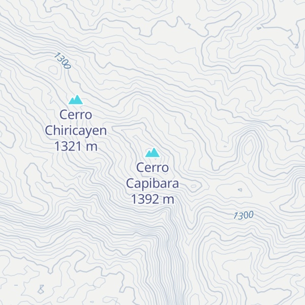 Map of Cerro Capibara