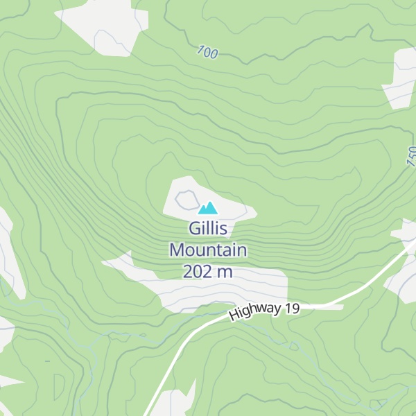 Map of Gillis Mountain