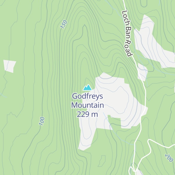 Map of Godfreys Mountain