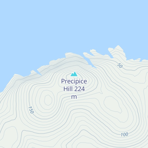 Map of Precipice Hill