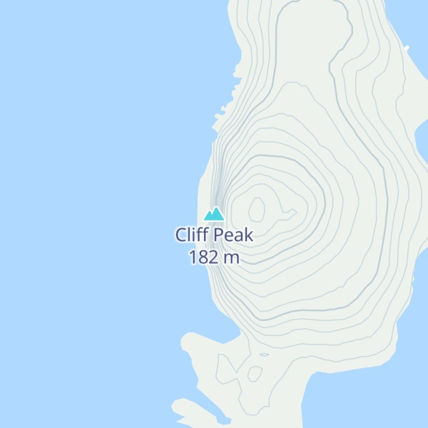 Map of Cliff Peak