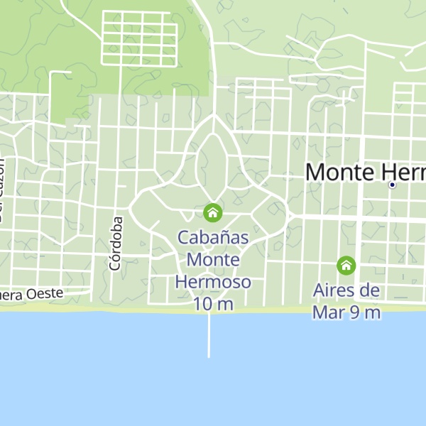 Map of Cabañas Monte Hermoso